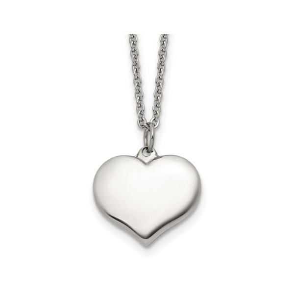 Stainless Steel Heart Pendant Necklace with Chain (20.5 Inches) product image