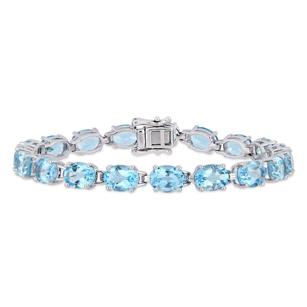 28 Carat (ctw) Sky Blue Topaz Bracelet in Sterling Silver (7.25 inches) product image