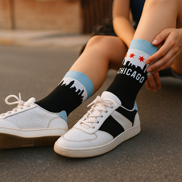Everyday Wear Cotton Crew Length City/State Themed Socks (3-Pairs) product image