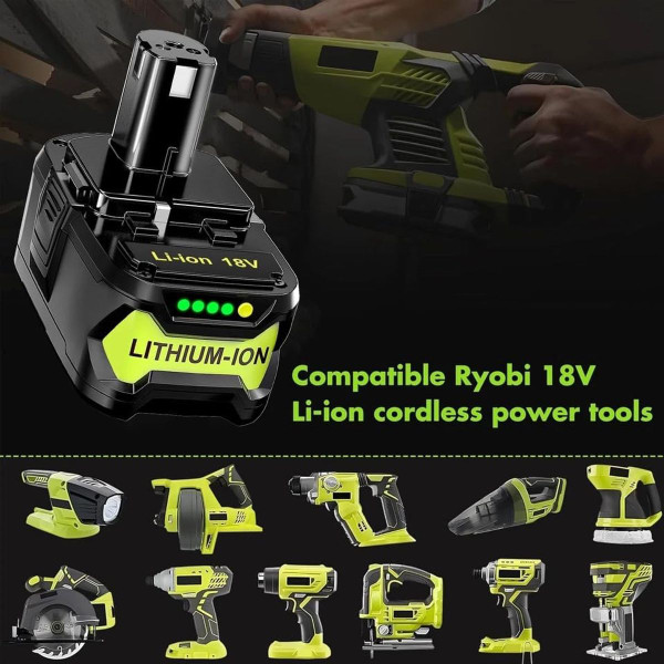 High Capacity 18V 6.0 Ah Battery for Ryobi ONE+ System product image