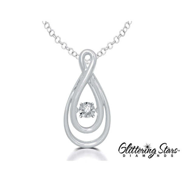 Glittering Stars Diamond Necklace in Sterling Silver product image