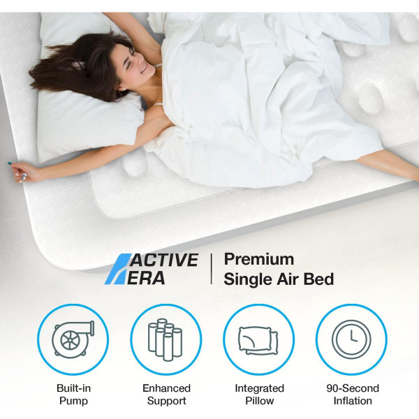 Active Era Twin Air Mattress With Built-in Pump & Raised Pillow product image
