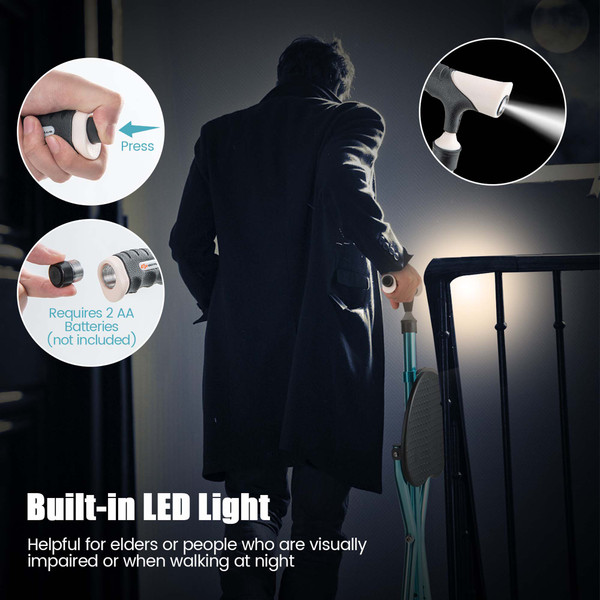 Lightweight Adjustable Folding Cane Seat with Light product image
