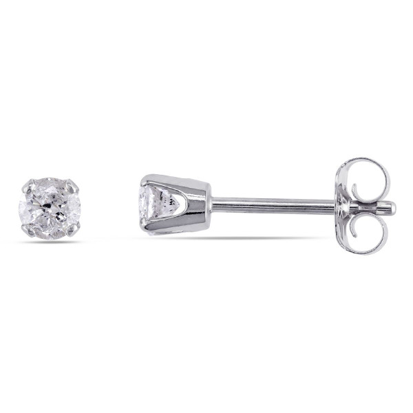 1/4 Carat Diamond Solitaire Earrings in 14K White Gold product image