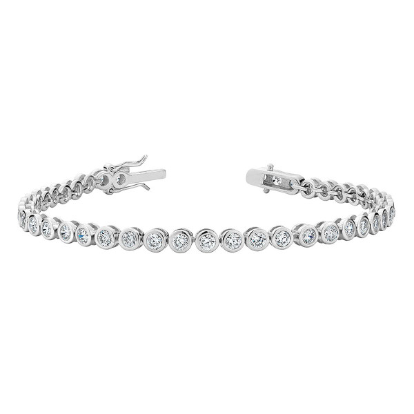 4.0 Carat (ctw) White Topaz Tennis Bracelet in Sterling Silver product image