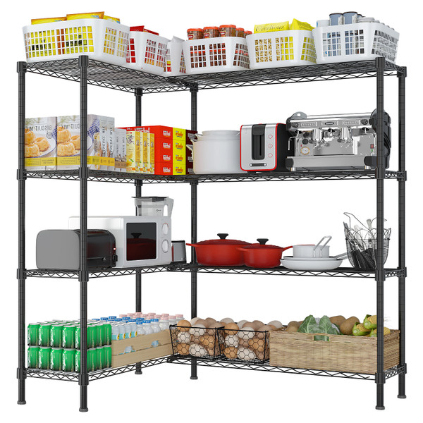 4-Tier Double Row Adjustable Garage Storage Shelves product image