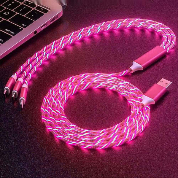3 in 1 LED Flowing Luminous Fast Charging Cable (3.3ft) product image