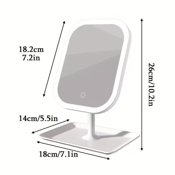 Rotating Makeup Mirror With LED Lighting product image