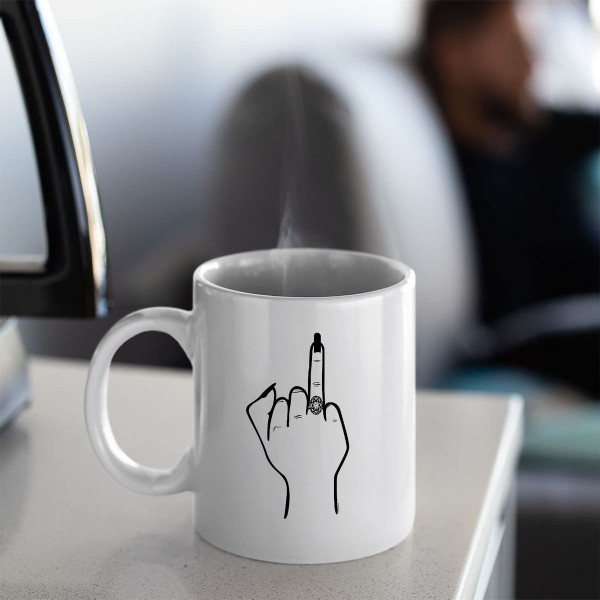 Engagement Ring Finger Coffee Mug  product image