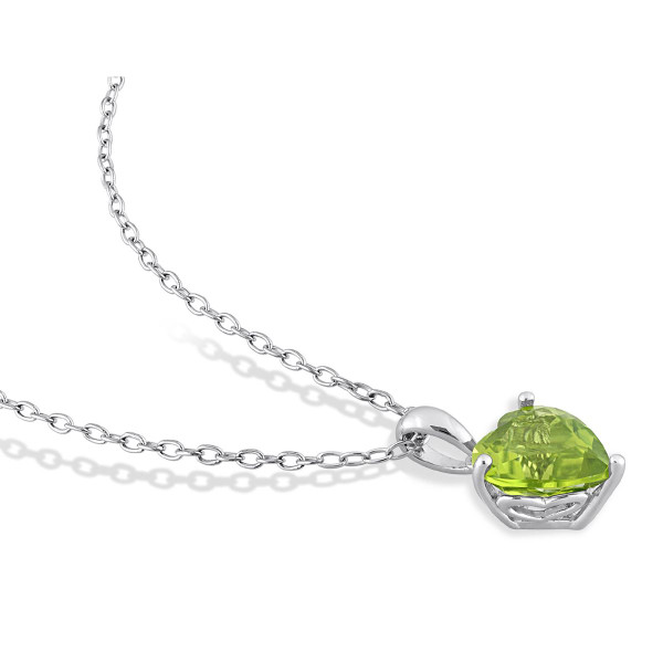 1.67 Carat (ctw) Peridot Heart Solitaire Necklace  product image