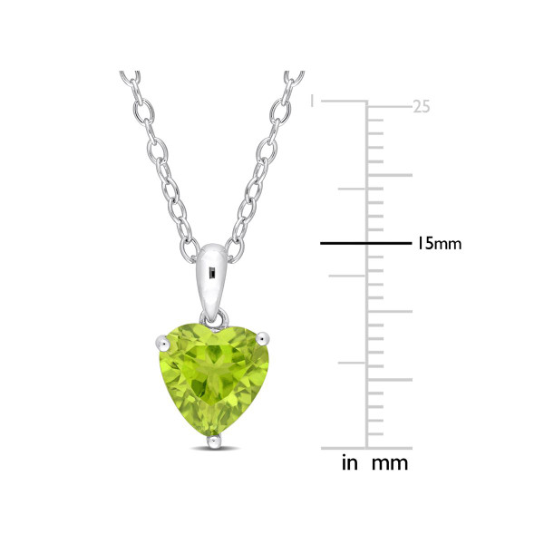 1.67 Carat (ctw) Peridot Heart Solitaire Necklace  product image