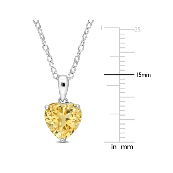 1.64 Carat (ctw) Citrine Heart Solitaire Pendant Necklace product image