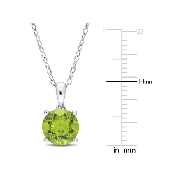 2.00 Carat (ctw) Peridot Solitaire Pendant Necklace product image