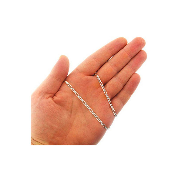 Sterling Silver Italian 3mm Figaro Link Chain Necklace product image