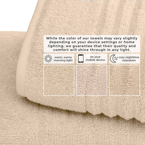 Ribbed Cotton Bath Towels (2, 4 or 6- Pack) product image