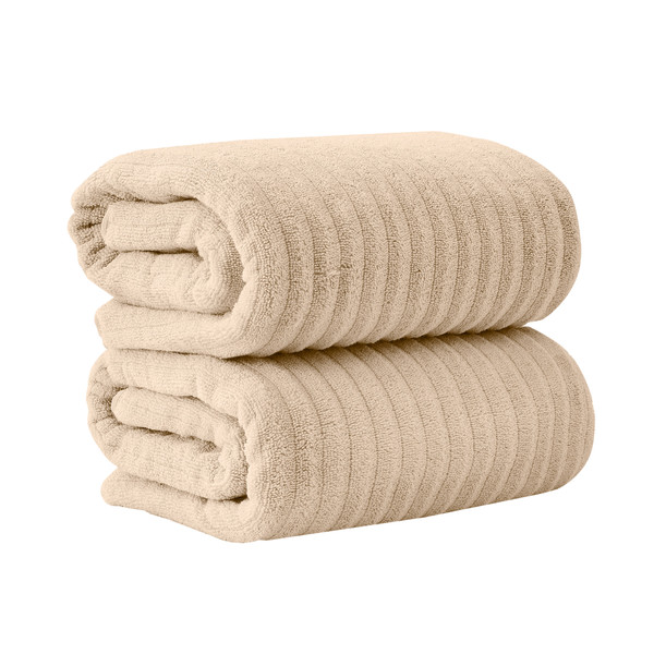 Ribbed Cotton Bath Towels (2, 4 or 6- Pack) product image