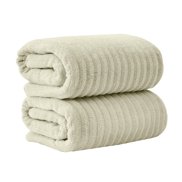 Ribbed Cotton Bath Towels (2, 4 or 6- Pack) product image