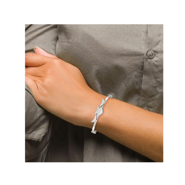 Stainless Steel LOVE Heart Bangle Bracelet product image