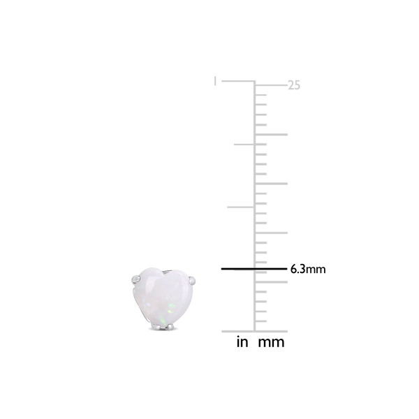 1.00 Carat (ctw) Opal Solitaire Stud Heart Earrings product image