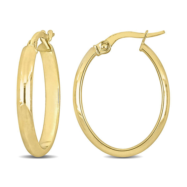 14K Yellow Gold Polished Hoop Earrings (24mm) product image