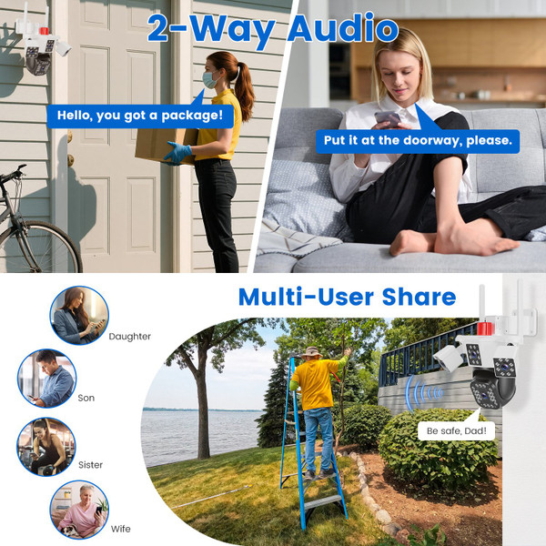 1080P 4‑Lens Wi-Fi Security Camera product image