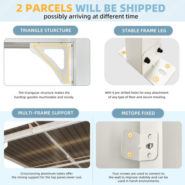 Gazebo Outdoor Lean-To Pergola for Patio product image
