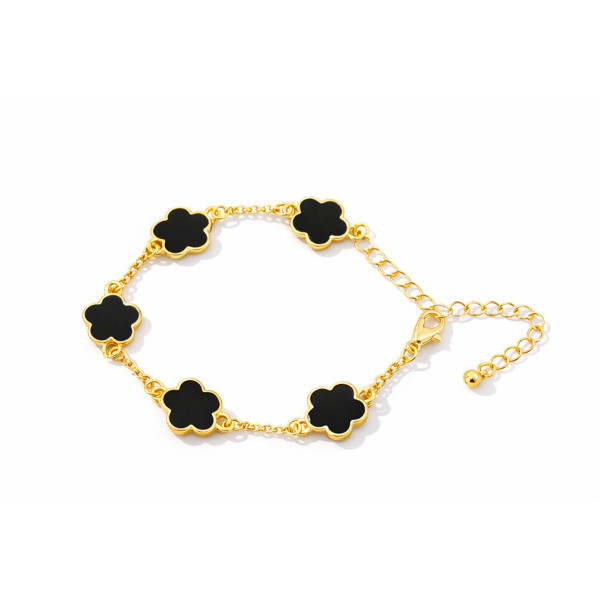 18K Gold Plated Clover Charm Bracelet product image