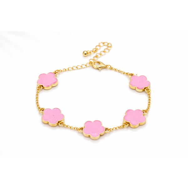 18K Gold Plated Clover Charm Bracelet product image