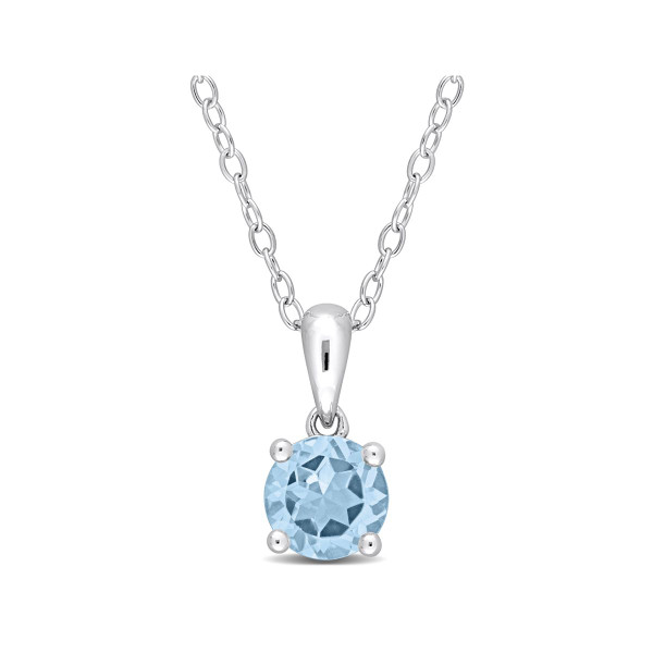 1.00 Carat (ctw) Blue Topaz Solitaire Pendant Necklace product image