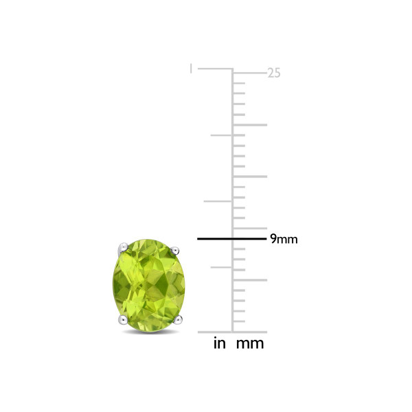 3.80 Carat (ctw) Peridot Oval Stud Earrings product image