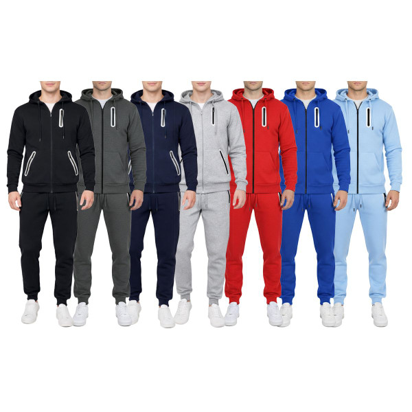 Men’s Fleece-Lined Full-Zip Hoodie & Jogger Set product image