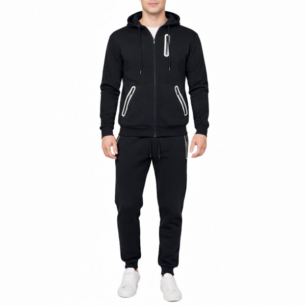 Men’s Fleece-Lined Full-Zip Hoodie & Jogger Set product image
