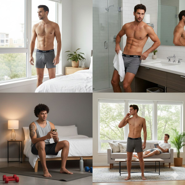 Levi’s Men’s Microfiber Boxer Briefs (4-Pack) product image