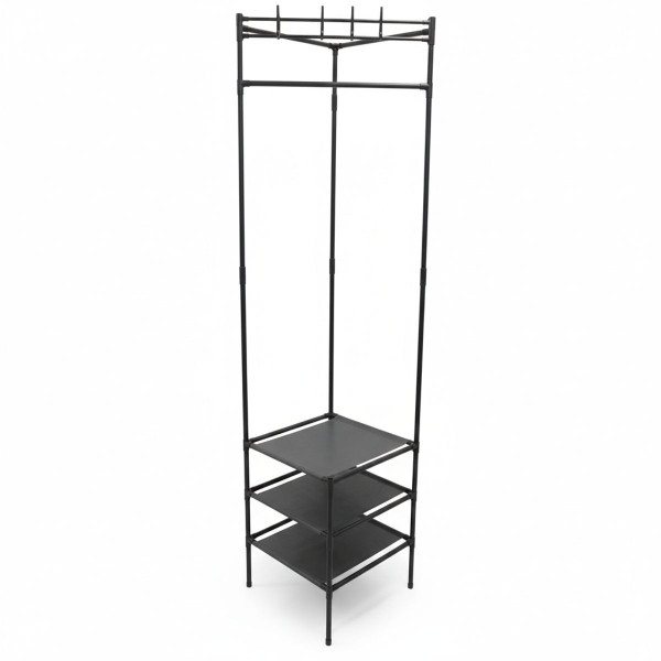 3-Tier Corner Clothing and Shoe Storage Organizer Rack product image