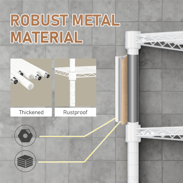 6-Tier Wire Shelving with Wheels product image