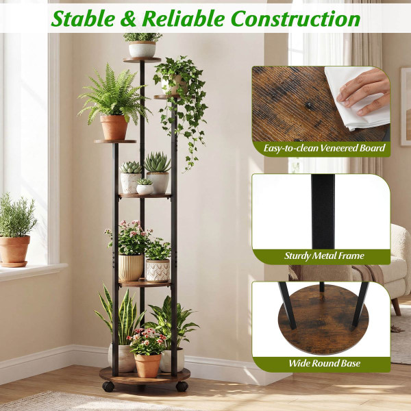 6-tier Plant Stand with RGB Grow Light product image