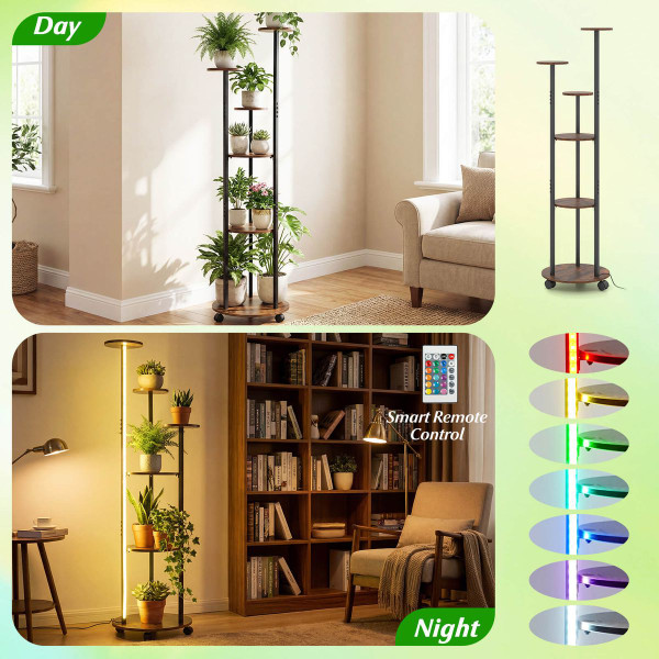 6-tier Plant Stand with RGB Grow Light product image