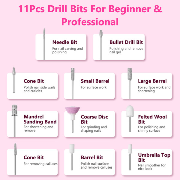Cordless Electric Nail Drill Kit product image