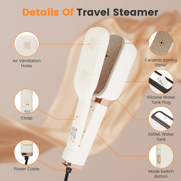 3-in-1 Iron Steam Press Travel Steamer product image