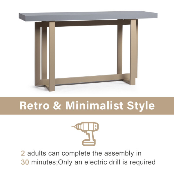59” Heavy-Duty Modern Console Table product image