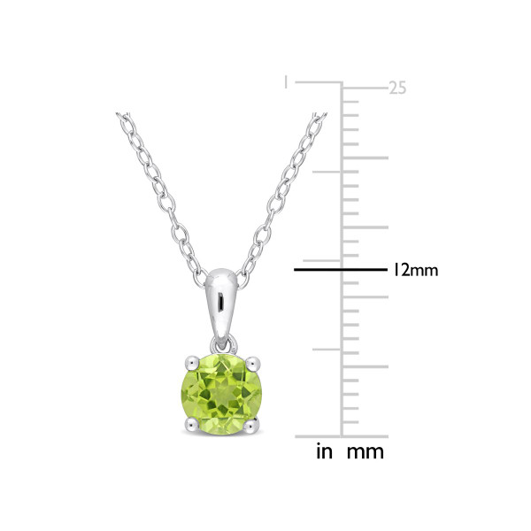 7/8 Carat (ctw) Peridot Solitaire Pendant Necklace product image
