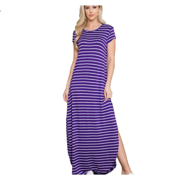 Women's Acting Pro Striped Short Sleeve Maxi Dress product image