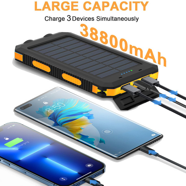 38800mAh Portable Type-C Solar Power Bank product image