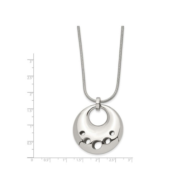 Stainless Steel Polished Circle Cut-Out Necklace (24 Inches) product image
