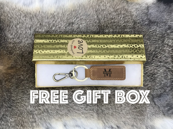 Personalized Leather Keychain product image