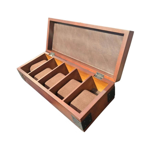 5-Slot Wood Watch Storage Box product image