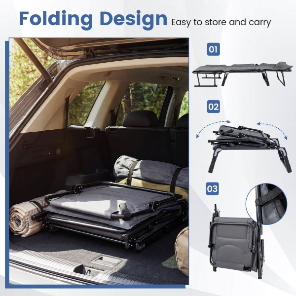 Folding Camping Cot with Mattress product image