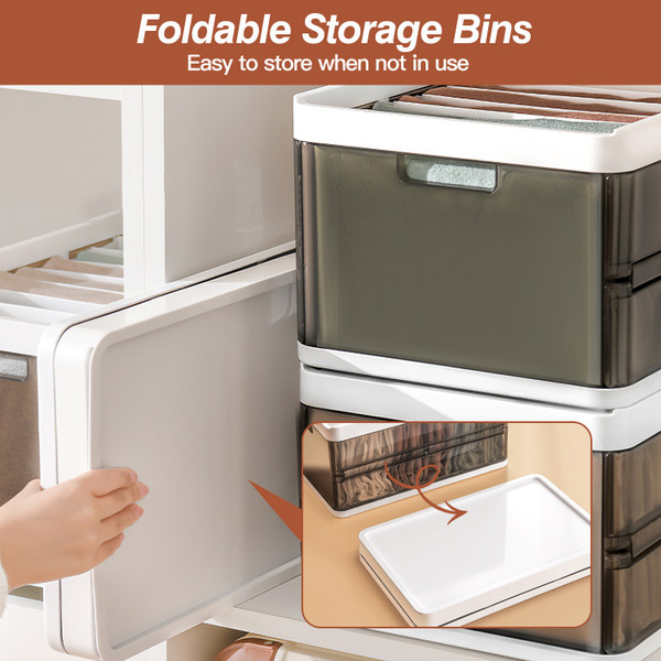 Foldable Storage Bins with Lids (3-Pack) product image