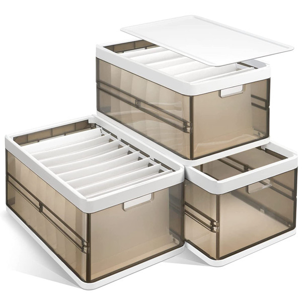 Foldable Storage Bins with Lids (3-Pack) product image