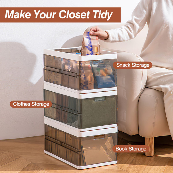 Foldable Storage Bins with Lids (3-Pack) product image